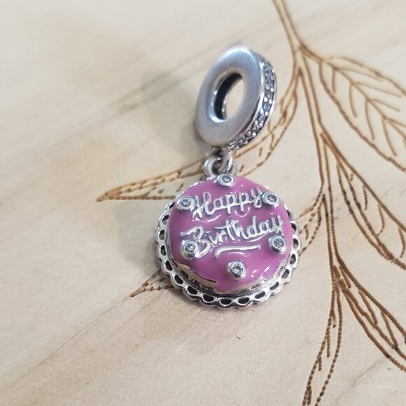 Pandora Pink Birthday Cake Dangle Charm, Authentic - Picture 9 of 13